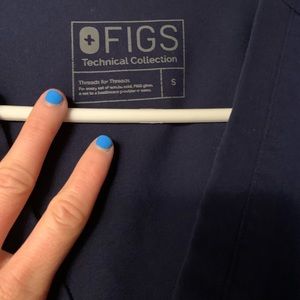 Figs navy blue scrub top